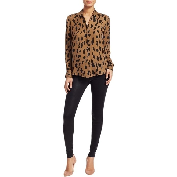 L'AGENCE Denim - L'AGENCE Margot High-Rise Skinny Black Noir Coated Jeans